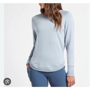 Athleta Mindset Sweatshirt Soft Light Baby Blue Womens Medium NEW